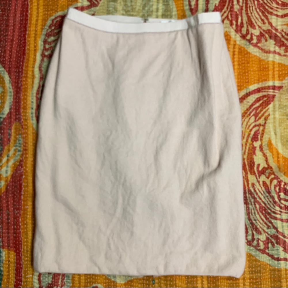 Paule KA Wool Pencil Skirt Lined Soft Pink Career